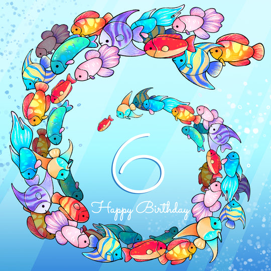 Sea Fish Happy 6th Birthday