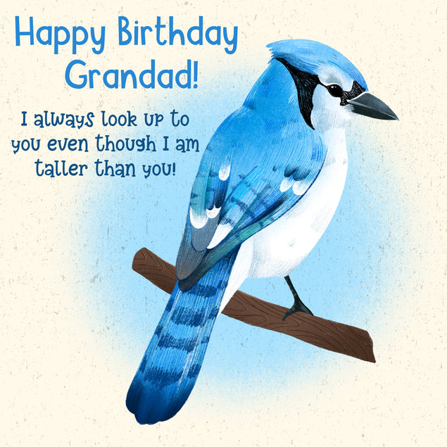 Happy Birthday Grandad Blue Bird