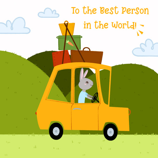 Rabbit In The Yellow Car To The Best Person