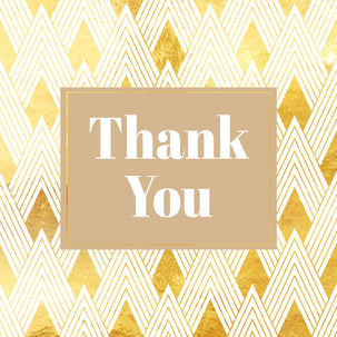 Golden Ornament Thank You Card