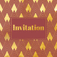 Golden Ornament Invitation Card
