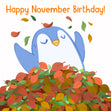 Little Penguin Happy November Birthday