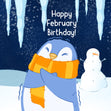 Little Penguin Happy February Birthday