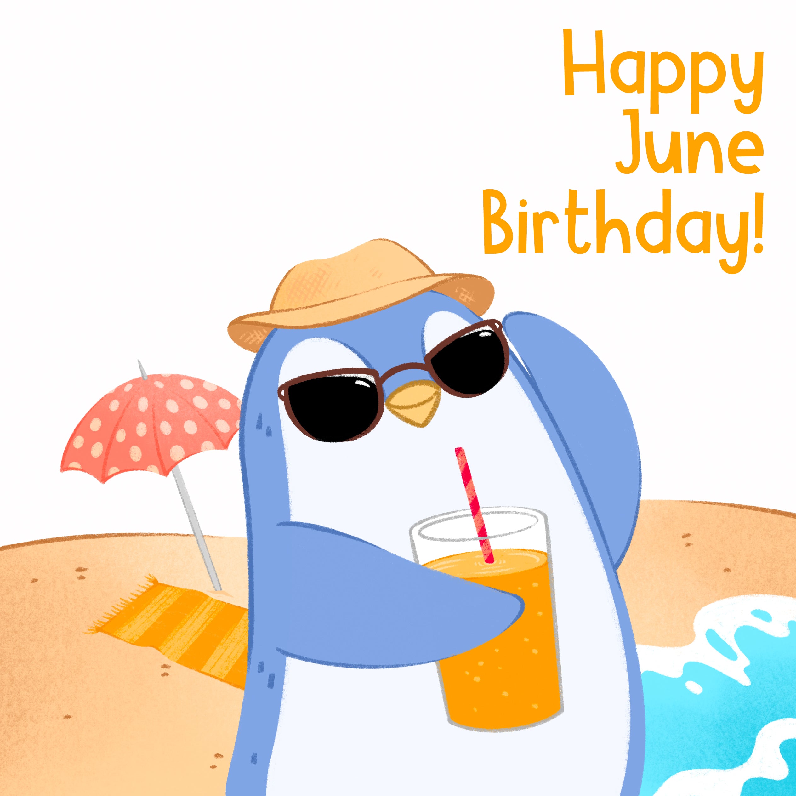 Little Penguin Happy June Birthday | Boomf