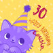 Happy 30th Birthday Cute Cat Cousin Card