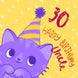 Happy 30th Birthday Cute Cat Uncle Card