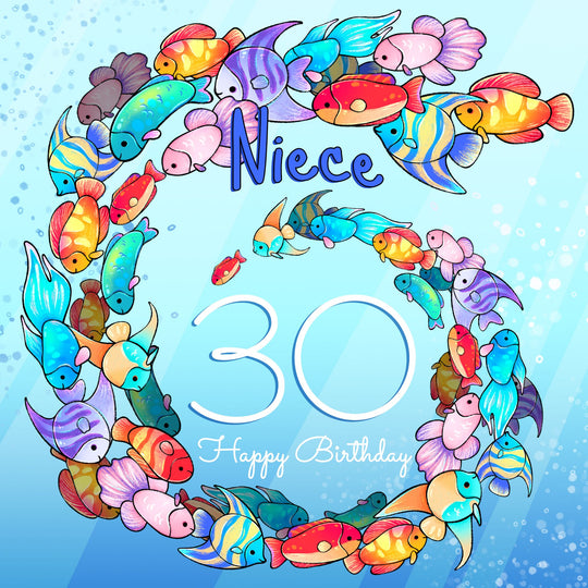 30th Birthday Fish Niece Card