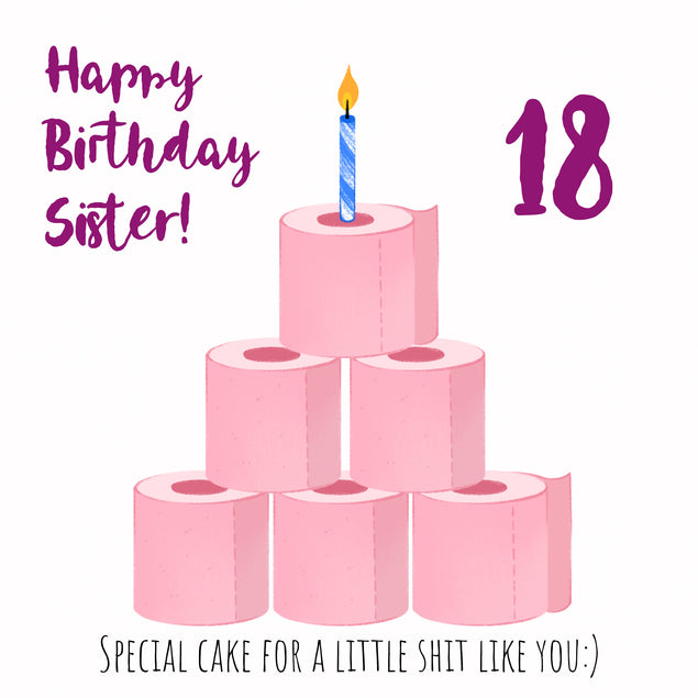 Special Cake Happy 18th Birthday Sister