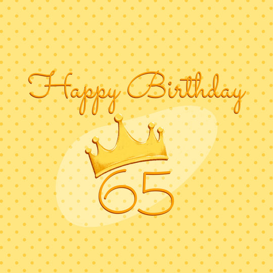 Happy 65th Birthday Crown Card