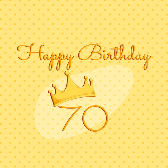 Happy 70th Birthday Crown Card