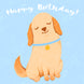 Happy Birthday Golden Retriever Blue
