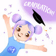 Purple Haired Girl Graduation