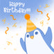 Festive Penguin Happy Birthday