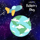 Happy Father's Day Plane In Space
