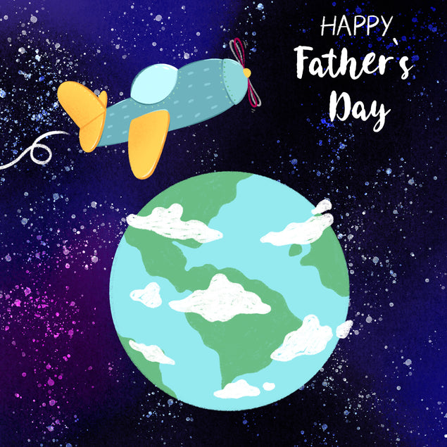 Happy Father's Day Plane In Space