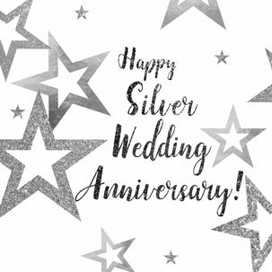 Happy Silver Wedding Anniversary Stars