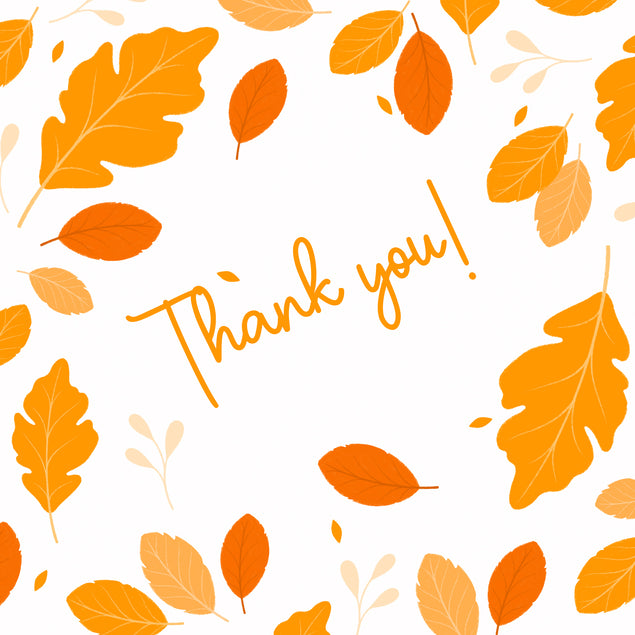 Happy Thanksgiving Orange Leaves