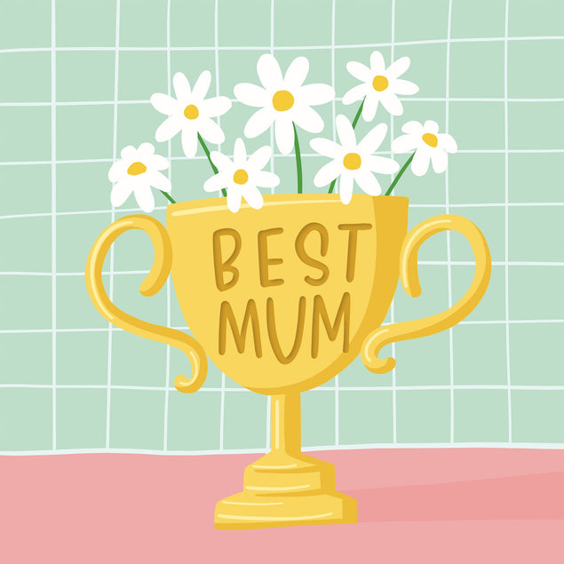 Best Mum Bomb 3D Cube Card