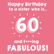 Happy 60th Birthday Sister F***ing Fabulous Card