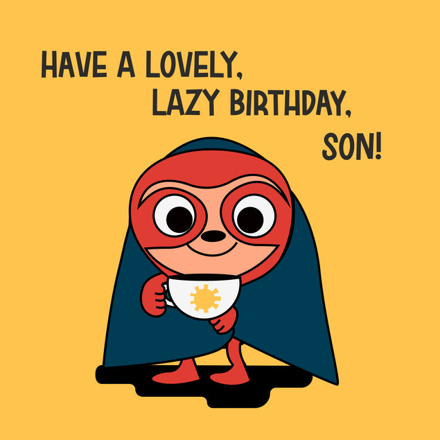 Happy Birthday Son Sloth Superhero