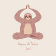 Happy Birthday Son Sloth Doing Yoga