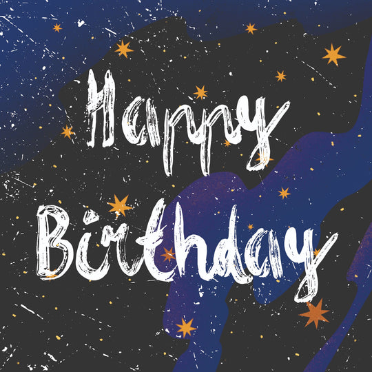 Happy Birthday Starry Sky Card