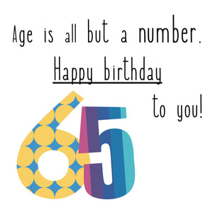 Happy 65th Birthday To You Card