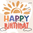 Sunshine Water Color Happy Birthday
