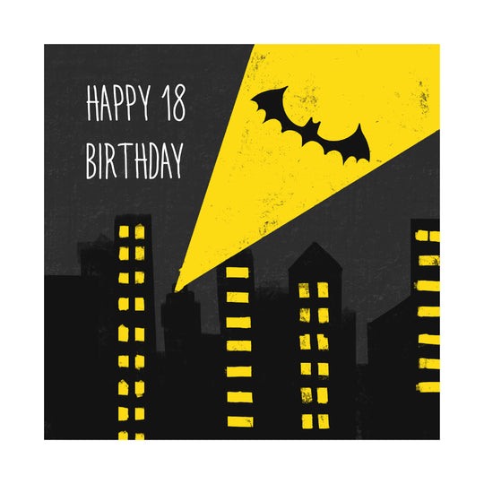 Black Batman Theme Happy 18th Birthday