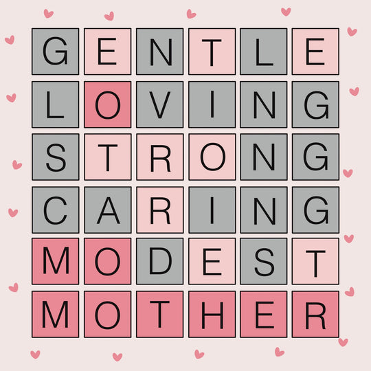 Wordle Mother Card