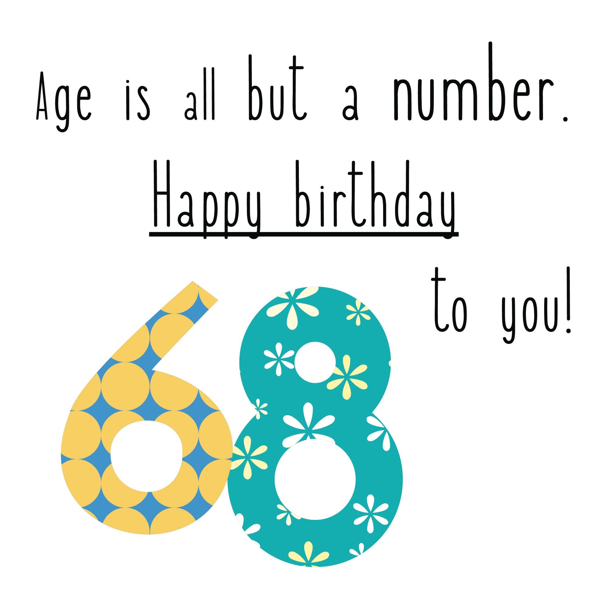 Happy 68th Birthday To You! Card – Boomf