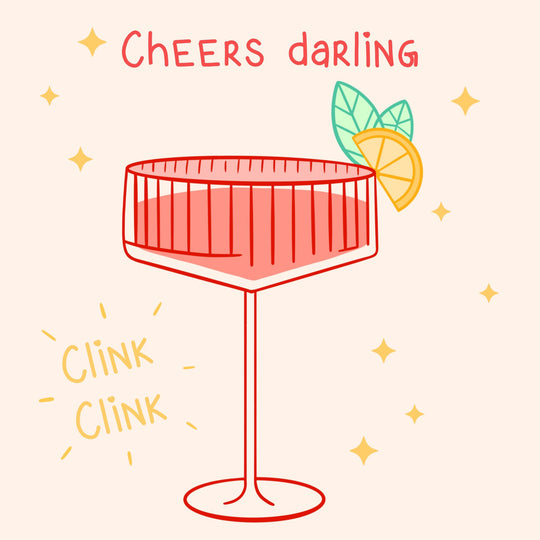 Cheers Darling Birthday Card