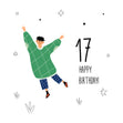 Cheerful Teenager Happy 17th Birthday
