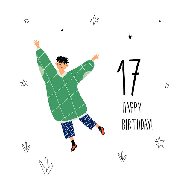 Cheerful Teenager Happy 17th Birthday