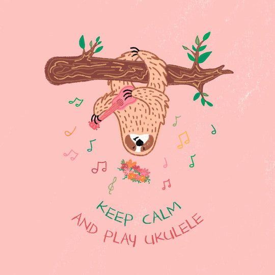 Play Ukulele Pink Card