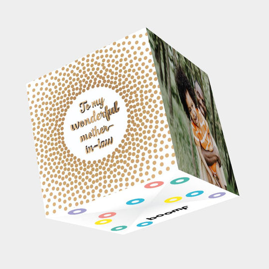 To My Wonderful Mother-In-Law  Bomb 3D Cube Card