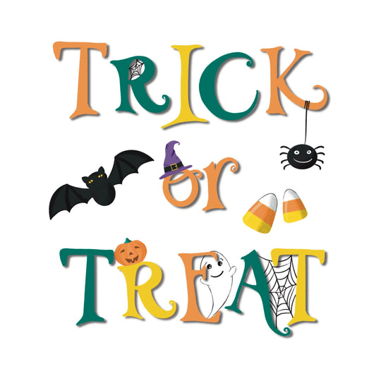 Trick Or Treat Colourful Halloween Card