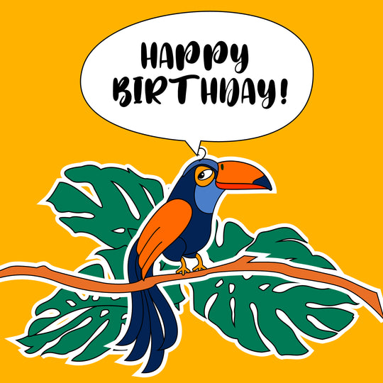 Happy Birthday Blue Cockatoo