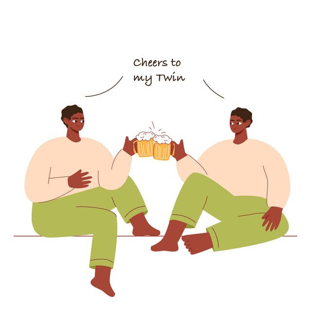 Boys Cheers To My Twin Happy Birthday