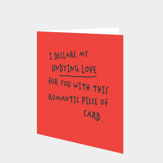 Undying Love Romantic Piece of Card