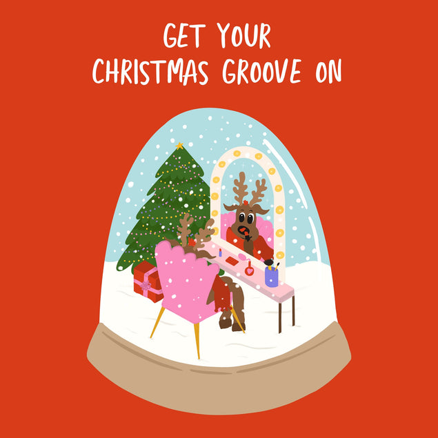 Rudolph Christmas Groove Card