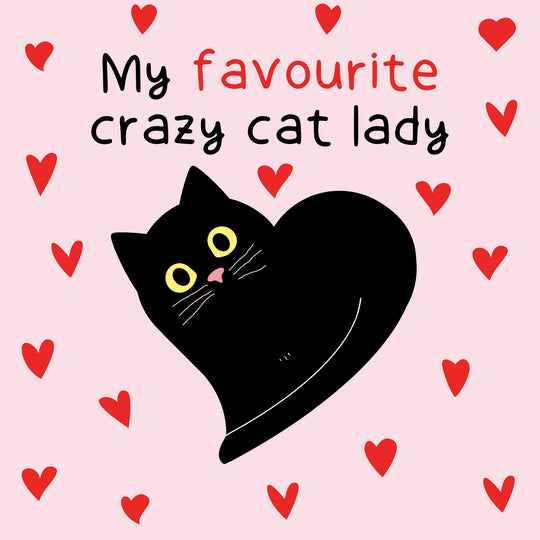 My Favourite Crazy Cat Lady Card