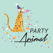 Party Animal Leopard Greeting Card