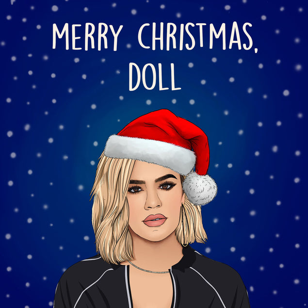 Merry Christmas Doll Card