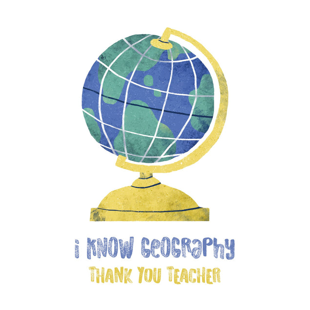 I Know Geography Teacher Card