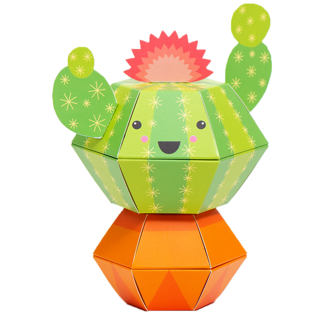 Cute Cactus 3D Pop-up Wild Card Character Boomf Confetti Greeting Card