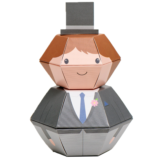Groom 3D Pop-up Wild Card Character Boomf Confetti Greeting Card
