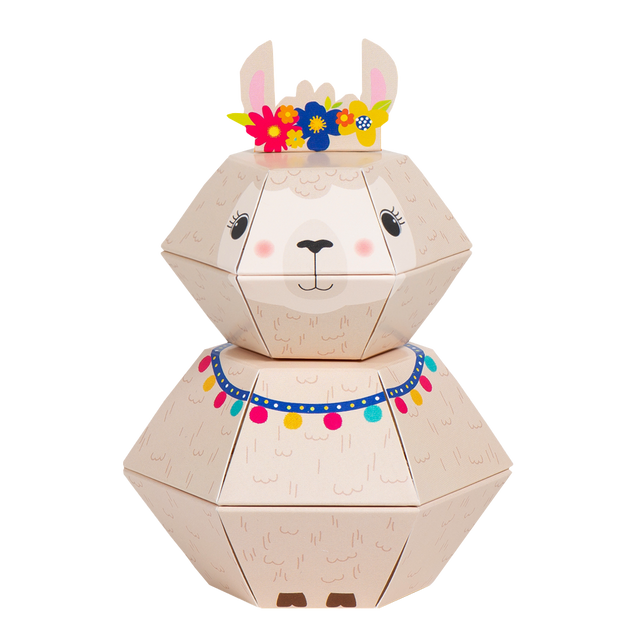 Llama 3D Pop-up Wild Card Character Boomf Confetti Greeting Card