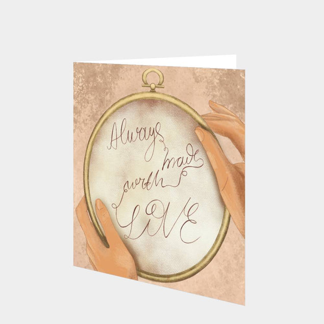 With Love Cross Stitch Card