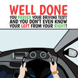 Driving Test Left And Right Card